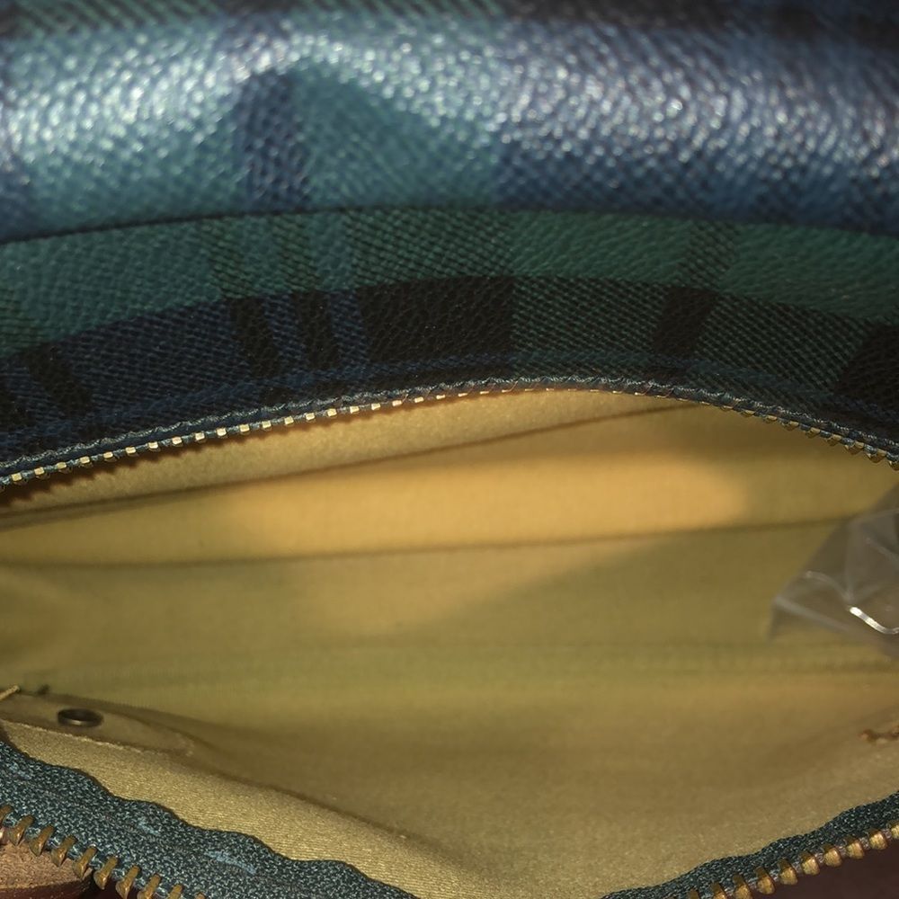 RALPH LAUREN Black Watch Plaid Crossbody Weekend Messenger Laptop Shoulder Bag - Picture 13 of 16